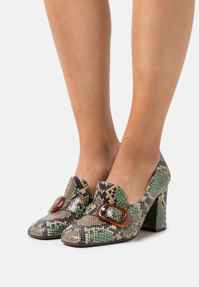 Gabour | Cuir Bleu Foncé Exclusif - Talons Classiques